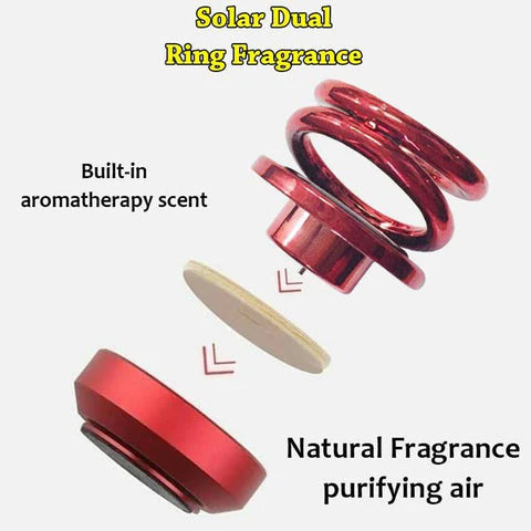 Luxury Solar-Powered Car Air Freshener – Rotating Floating Design, Premium Zinc Alloy, Long-Lasting Scent