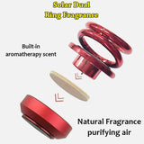 Luxury Solar-Powered Car Air Freshener – Rotating Floating Design, Premium Zinc Alloy, Long-Lasting Scent