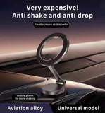 Premium 360° Foldable Magnetic Car Phone Holder – Strong Titanium Alloy with 48 Magnets (UAE Delivery)