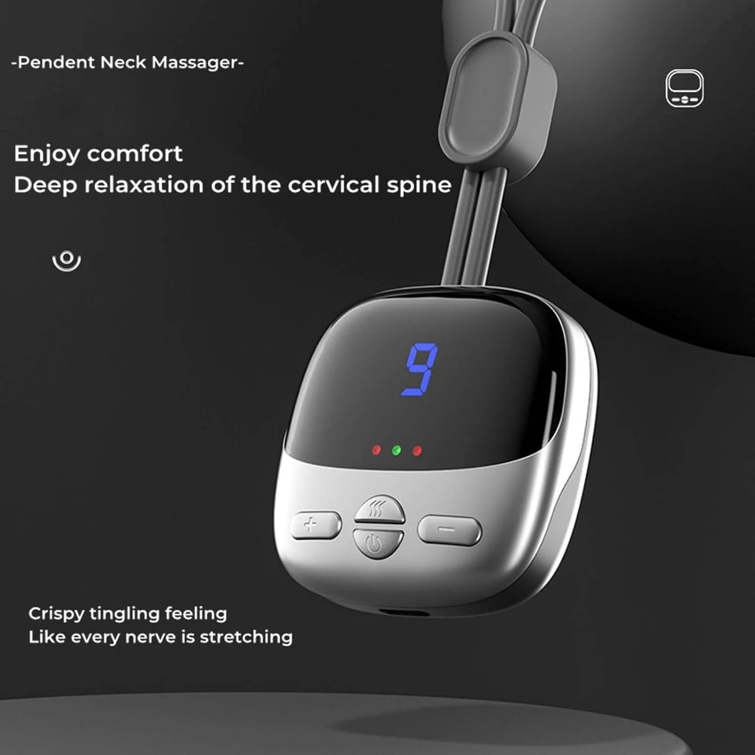 Portable Pendant Neck Massager – 4 Modes, Heat Therapy & Pain Relief