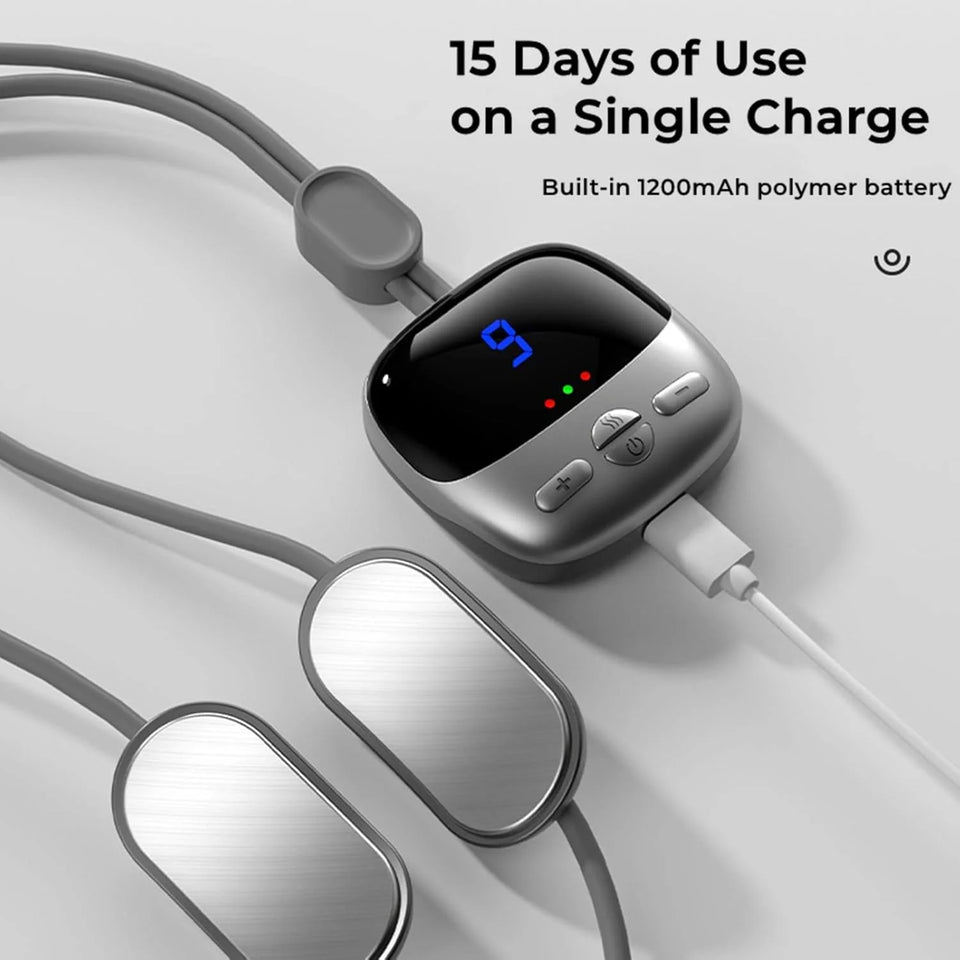 Portable Pendant Neck Massager – 4 Modes, Heat Therapy & Pain Relief