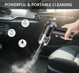 Portable Mini Car Vacuum Cleaner – 120W Power, 4500Pa Suction, Rechargeable & Low Noise | Best for UAE Cars